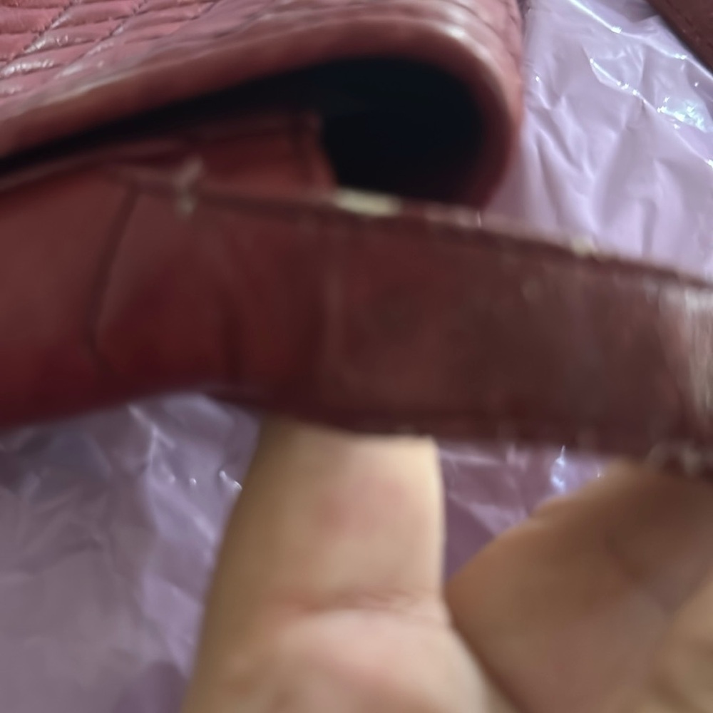 Celine vintage Red Quilted Leather Bag with COA - Picture 4 of 17